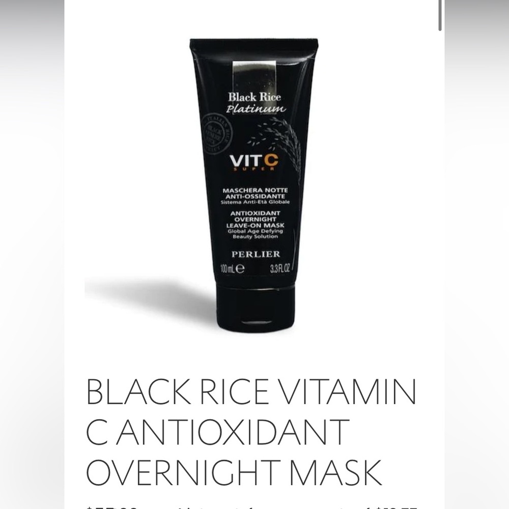 NEW PERLIER Vit -C Black Rice Antioxidant Mask